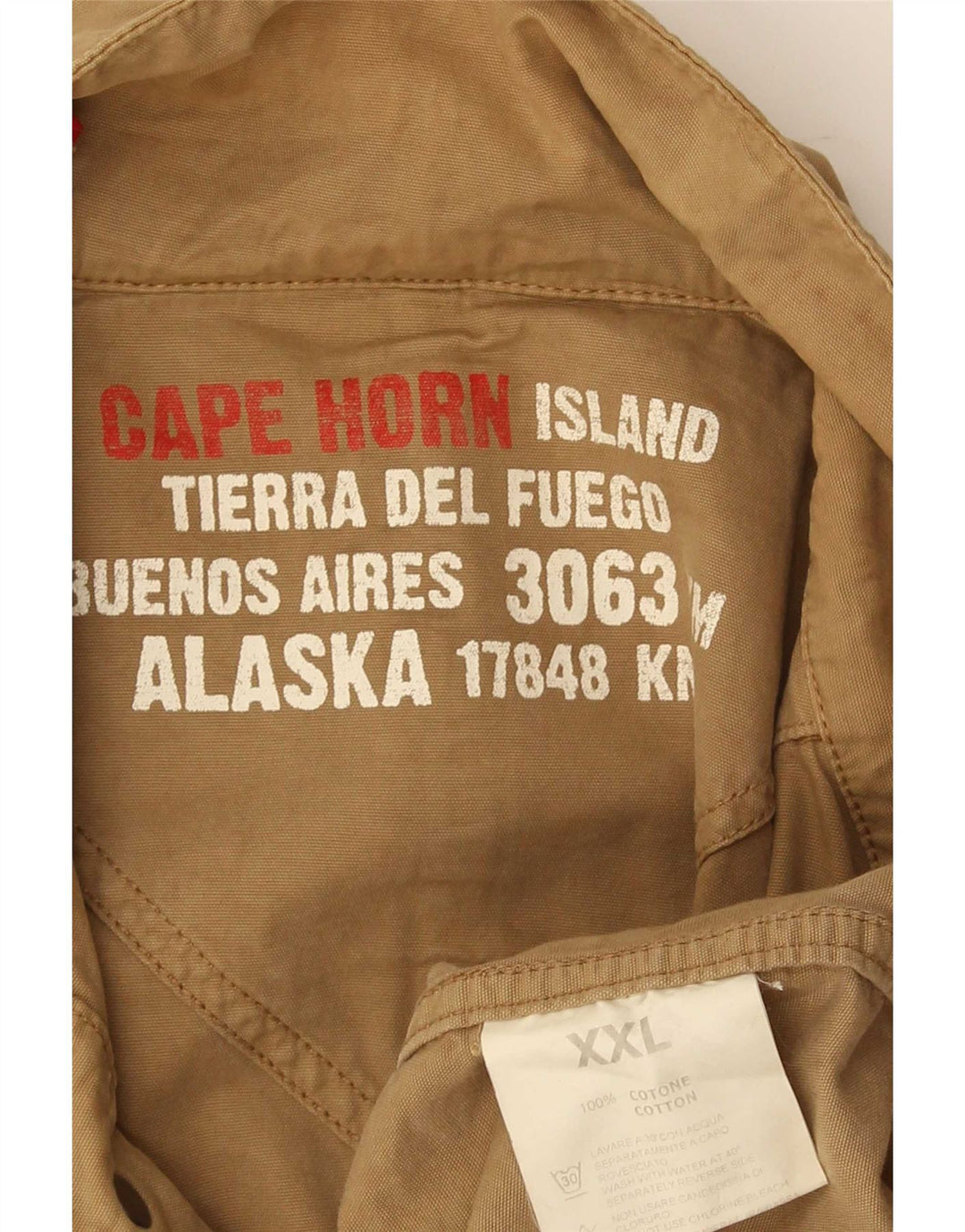 Męska kurtka wojskowa Cape Horn UK 44 2XL Brązowa bawełna