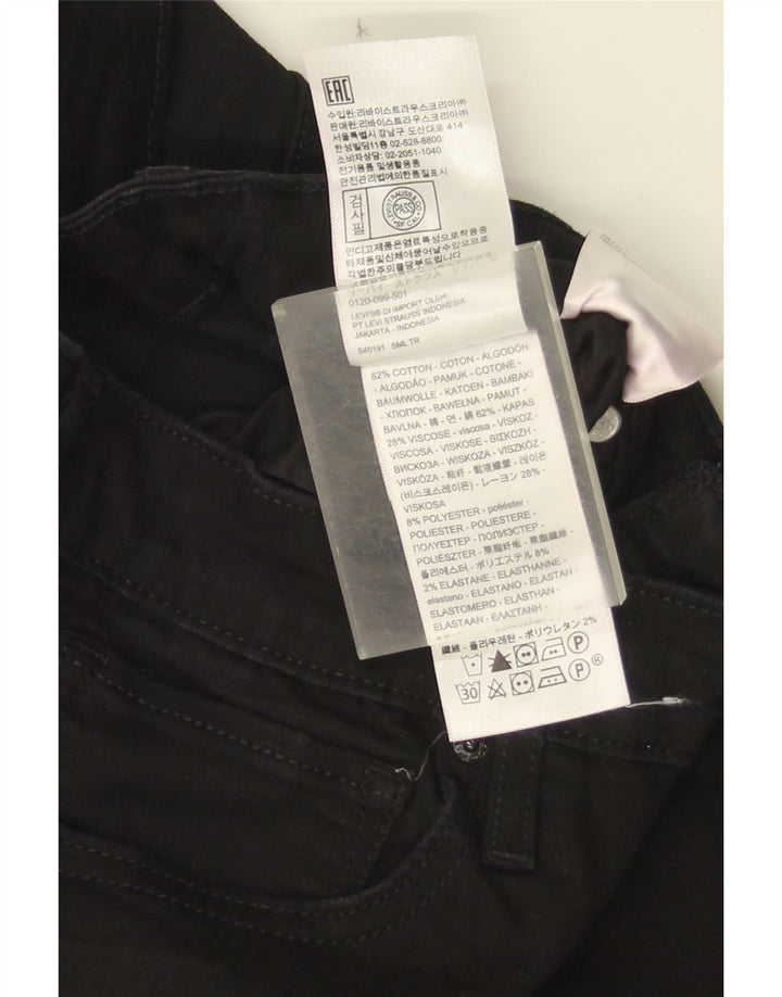 Damskie jeansy Levi's 710 Slim W30 L34 Czarna bawełna
