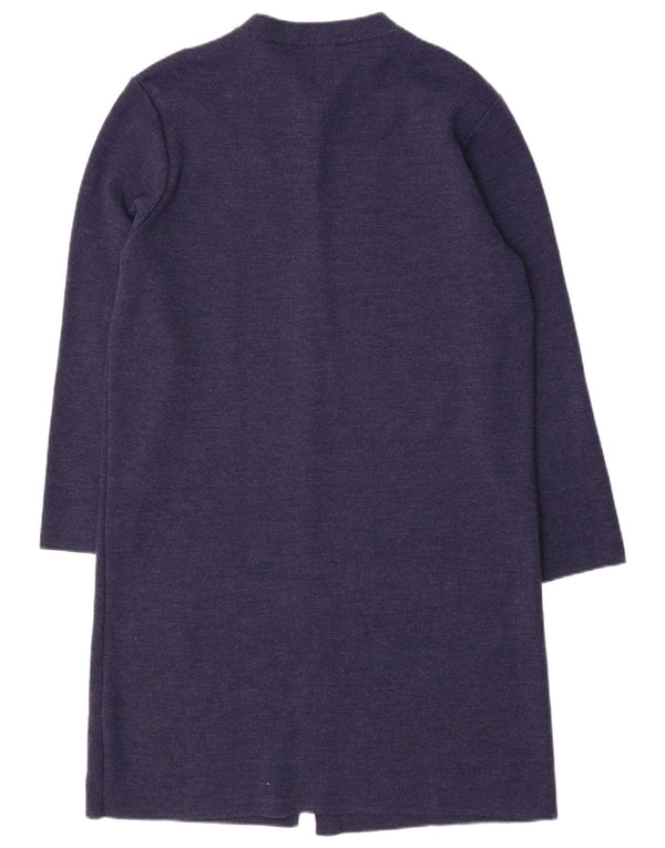 Marks & Spencer Damski sweter o przedłużonym fasonie, UK 16, duży, granatowy, wełniany