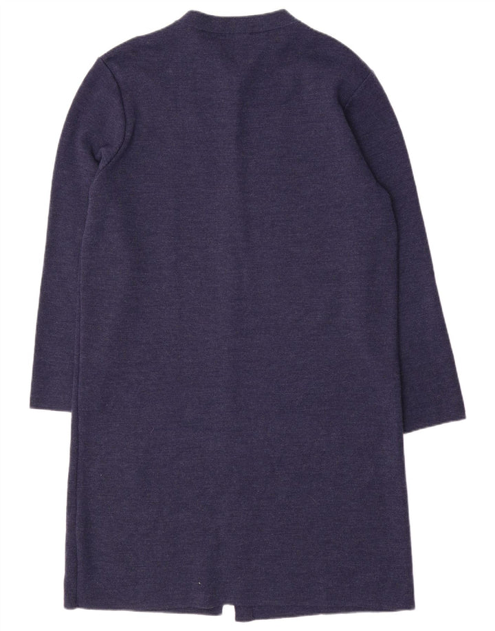 Marks & Spencer Damski sweter o przedłużonym fasonie, UK 16, duży, granatowy, wełniany