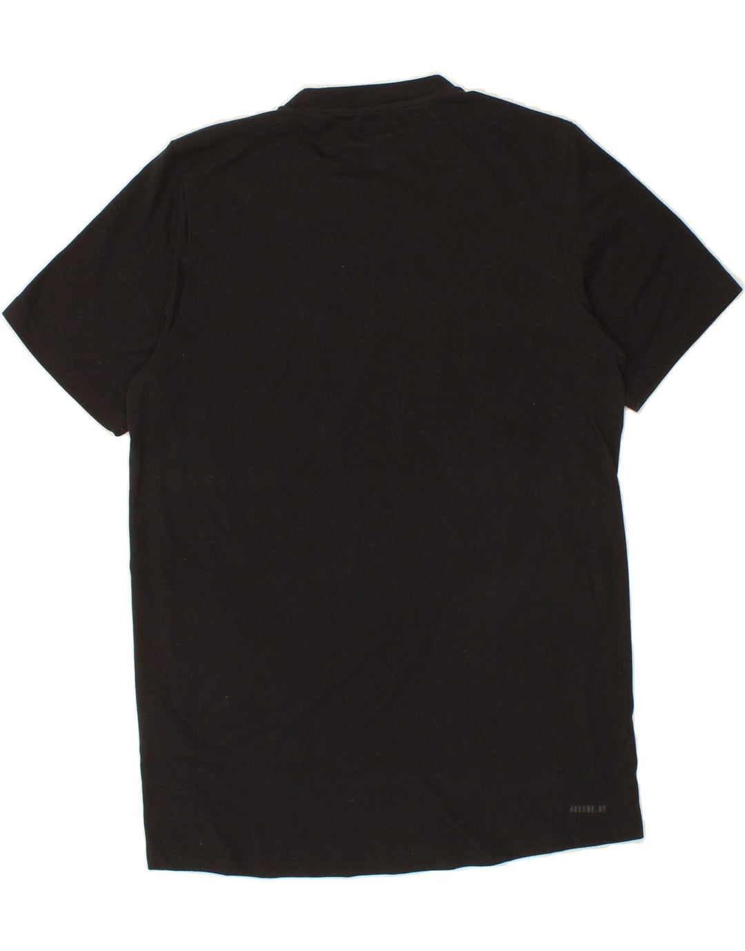 ADIDAS Mens Aeroready Graphic T-Shirt Top Small Black Polyester Vintage Adidas and Second-Hand Adidas from Messina Hembry 