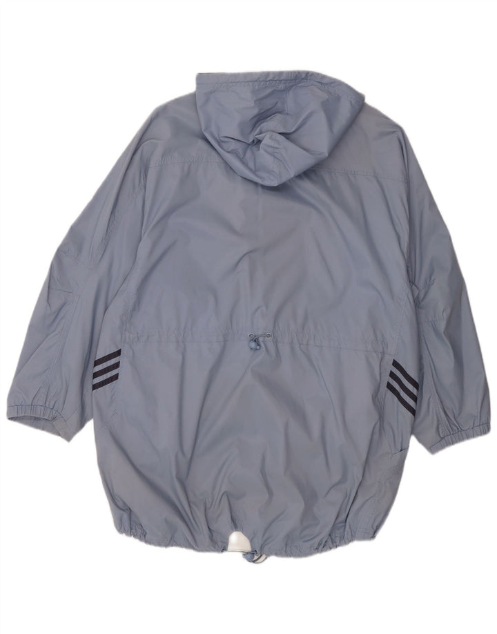 Damski płaszcz przeciwdeszczowy ADIDAS Oversize UK 12, średni niebieski poliamid