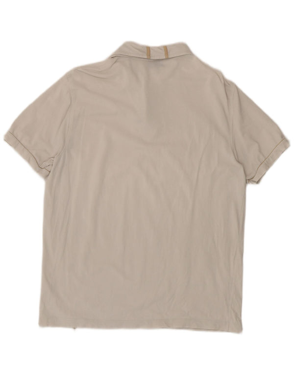 Męska koszulka polo Trussardi, duża, biała, bawełniana