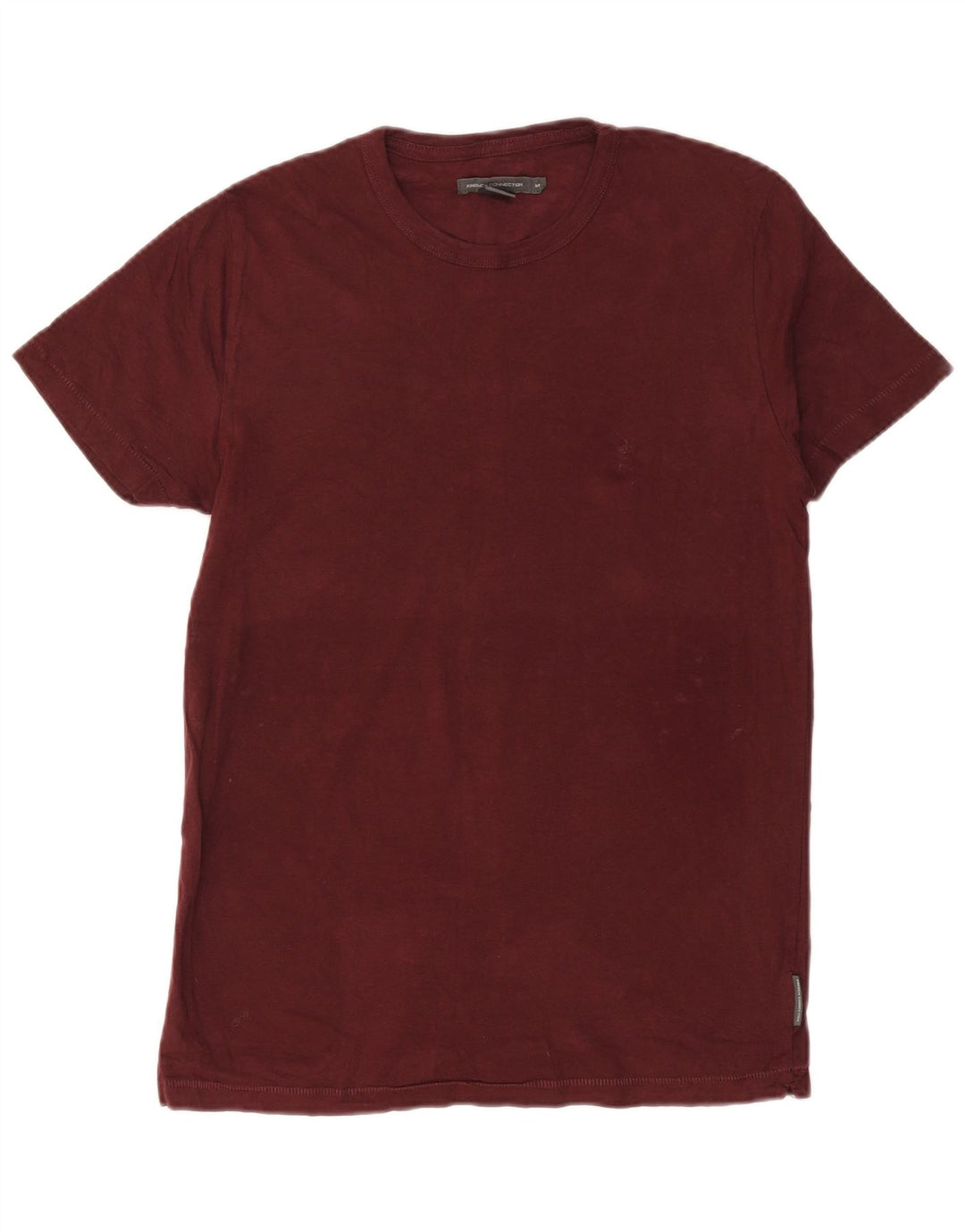T-shirt męski French Connection Top, średnia, bordowa bawełna