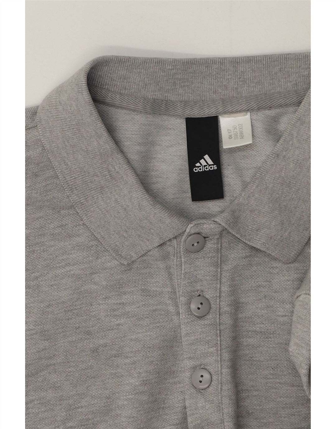 Męska koszulka polo Adidas, średnia, szara, nakrapiana
