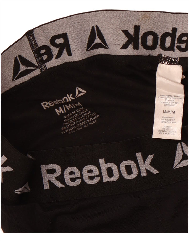 Męskie legginsy Reebok z grafiką, średni czarny poliester