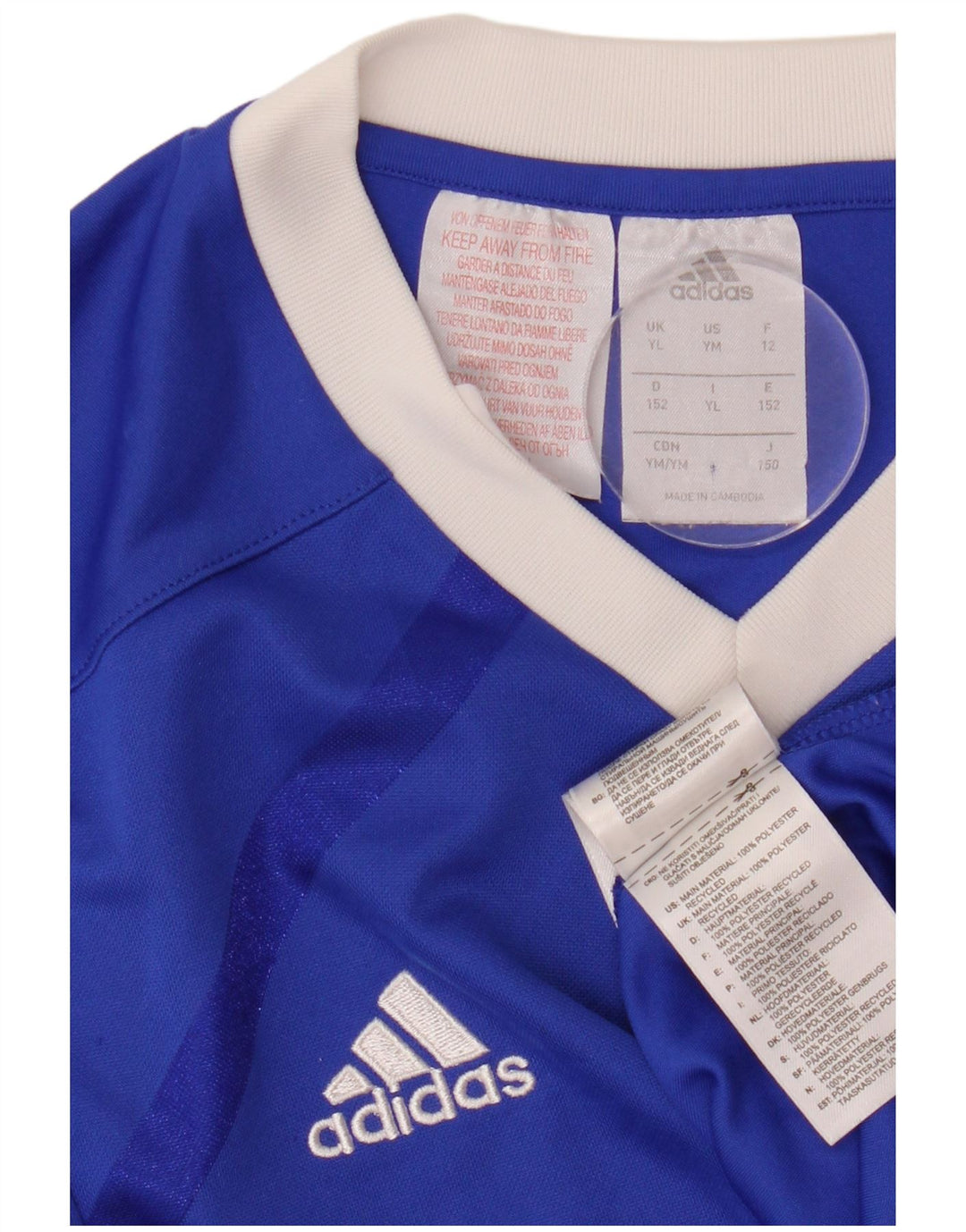 Chłopięcy T-shirt ADIDAS Climalite 11-12 lat, duży, niebieski poliester