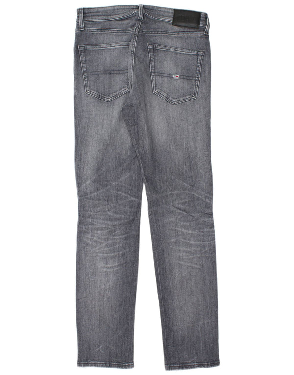 Męskie jeansy slim fit TOMMY HILFIGER W30 L32 Szara bawełna