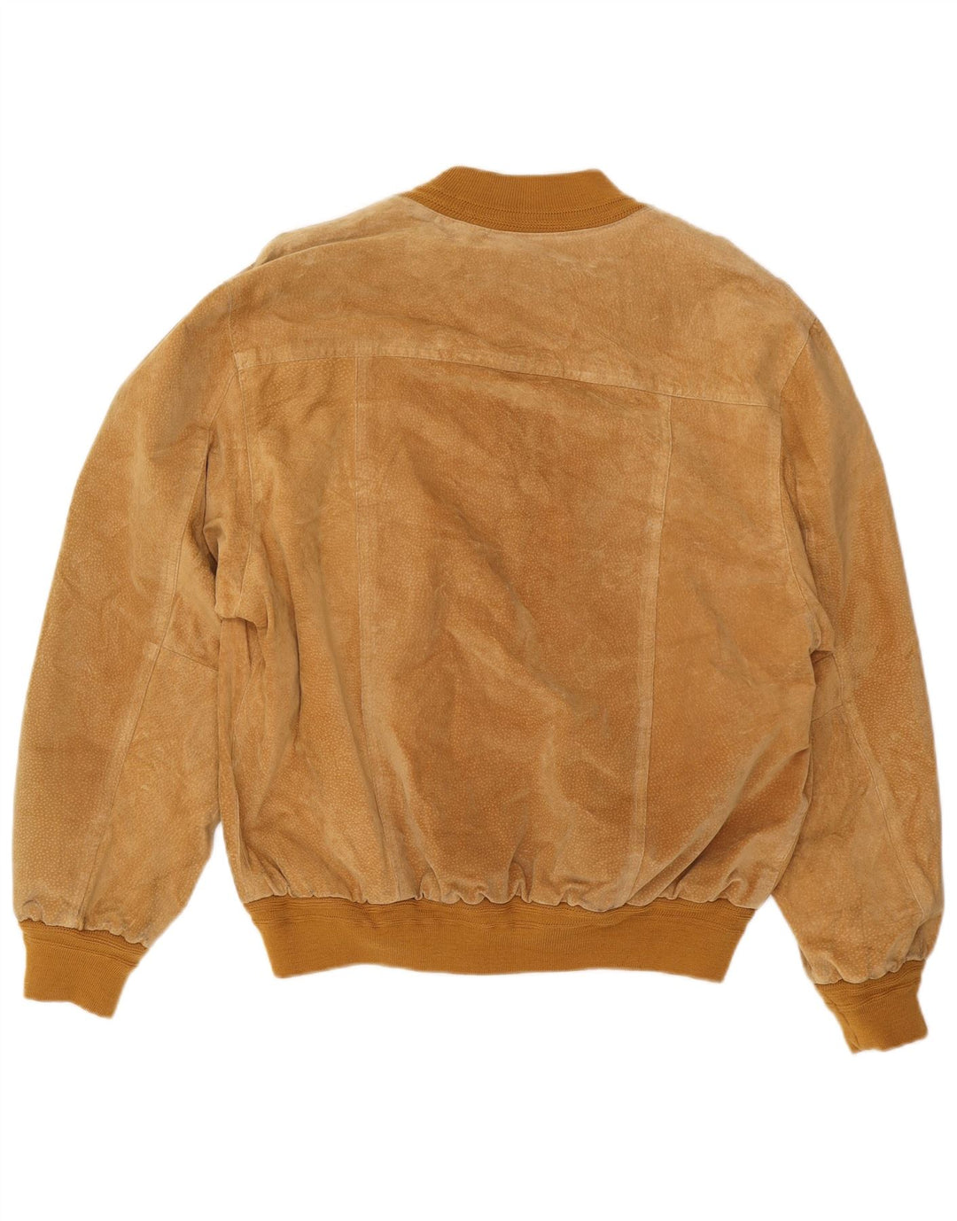 Vintage męska zamszowa kurtka bomber UK 40 duża brązowa skóra
