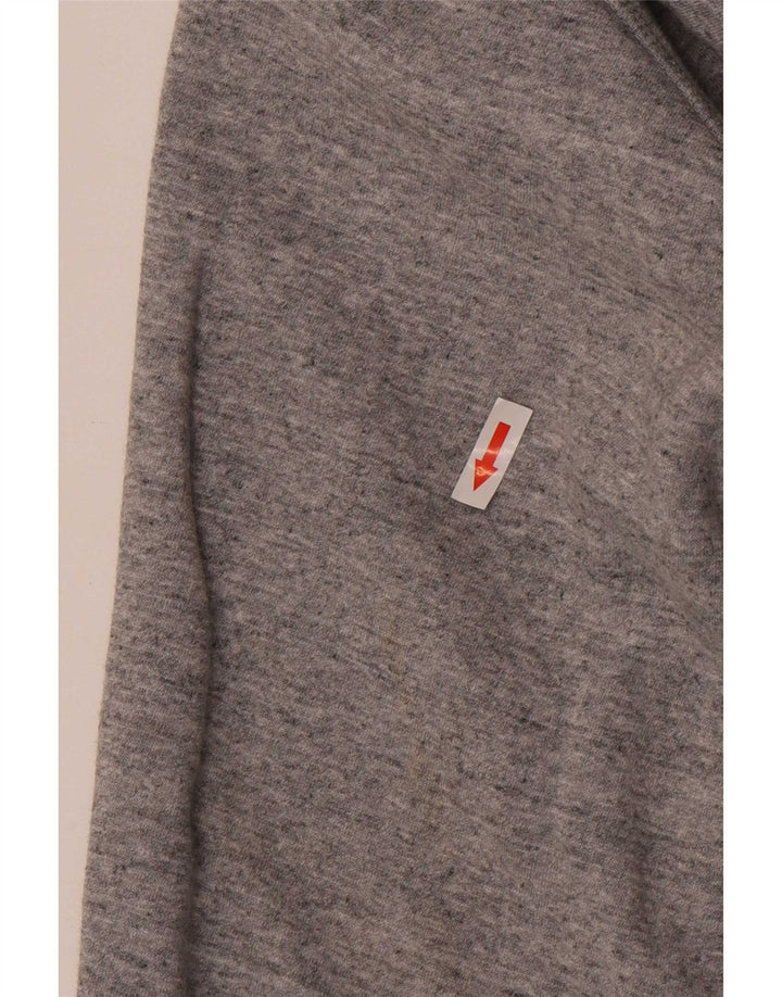 Męski sweter z kapturem i zamkiem Jack Wills, średnioszary, bawełniany w cętki