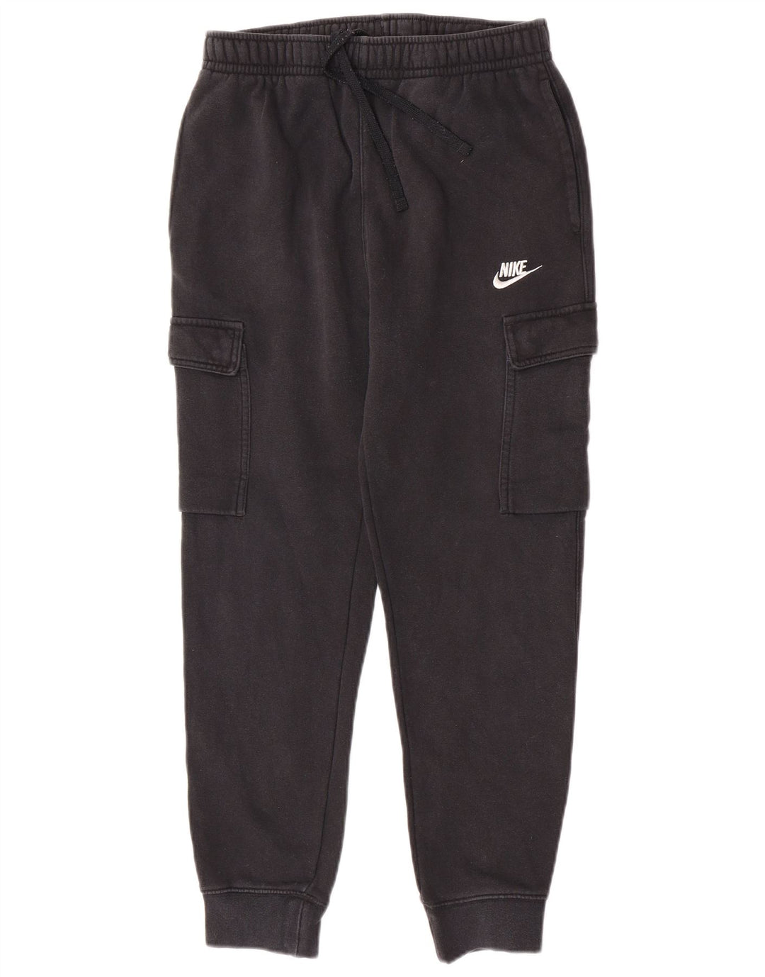 Męskie spodnie dresowe Nike Cargo, małe, czarne, bawełniane