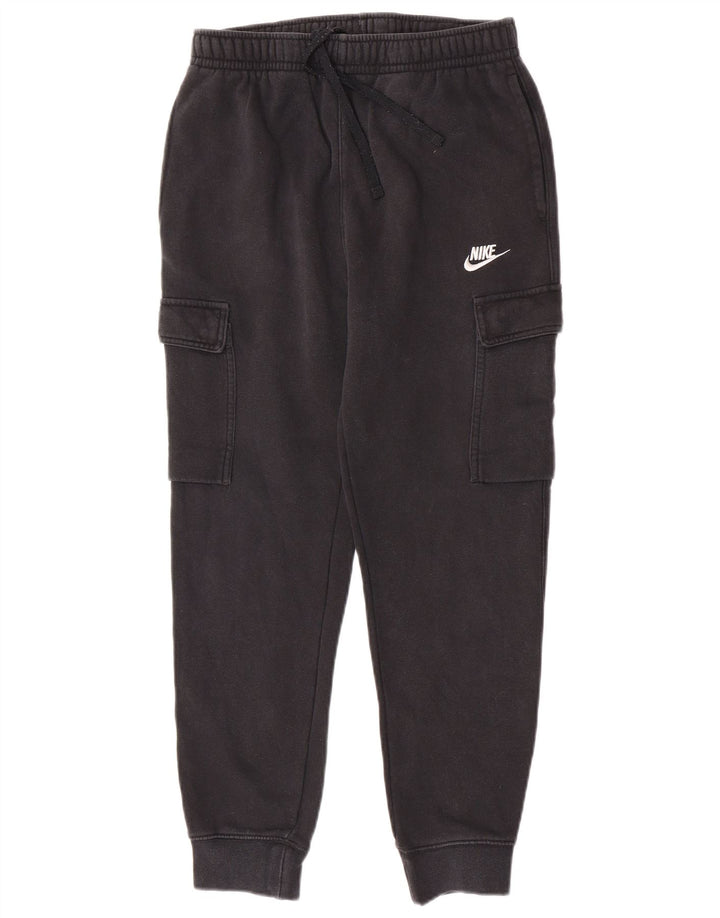 Męskie spodnie dresowe Nike Cargo, małe, czarne, bawełniane