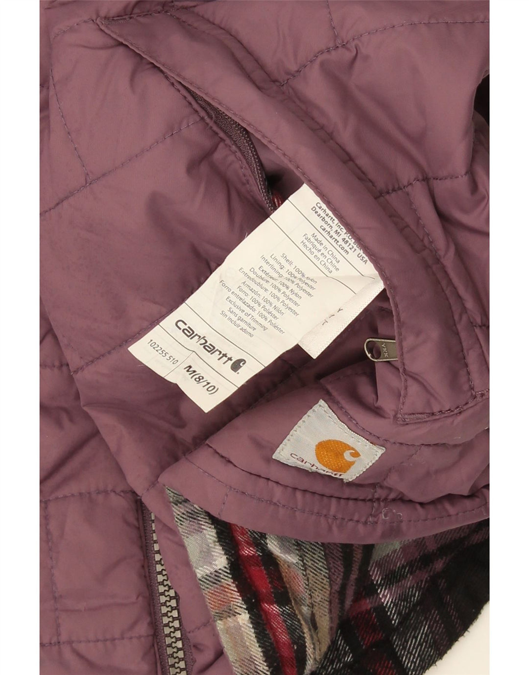 Damska wyściełana kamizelka CARHARTT US 8/10, średni fiolet, nylon