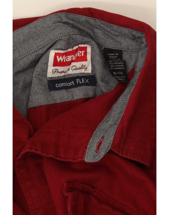 Koszula męska Wrangler o regularnym kroju XL, czerwona, bawełniana