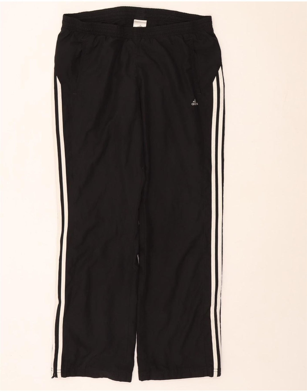 Damskie spodnie dresowe Adidas UK 14, duże, czarne, poliestrowe