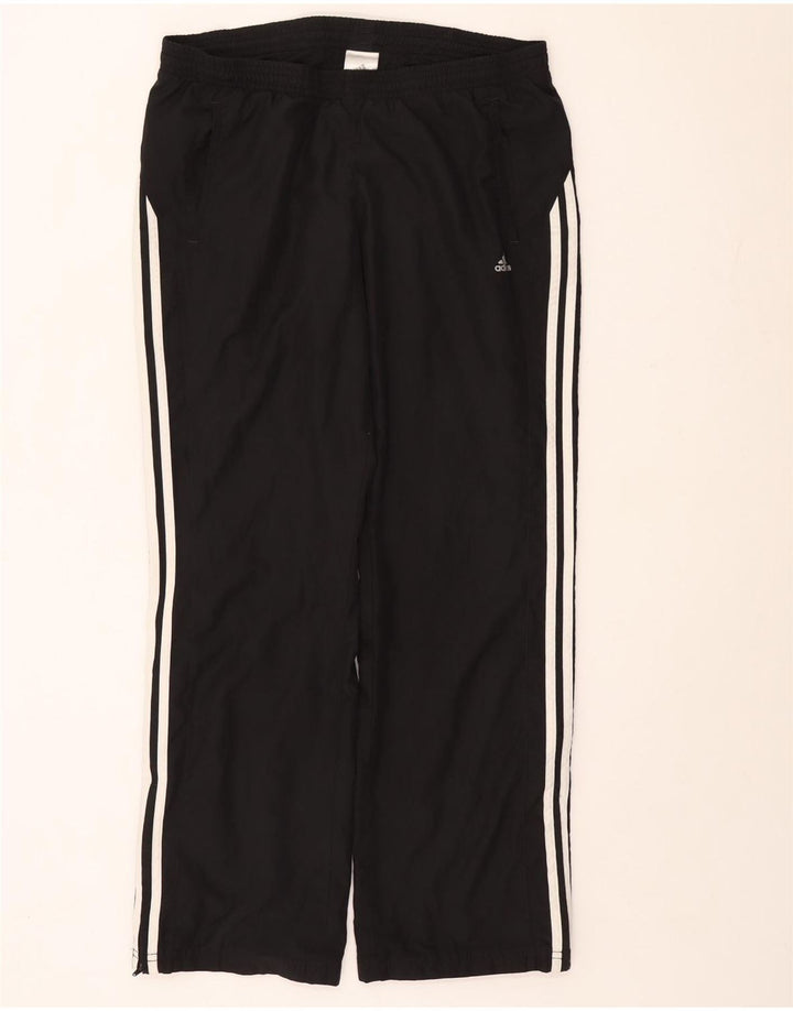 Damskie spodnie dresowe Adidas UK 14, duże, czarne, poliestrowe