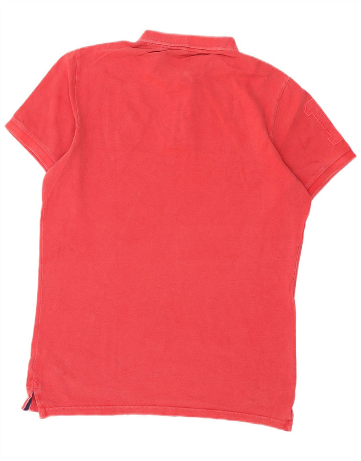 Męska koszulka polo Superdry, bawełniana, w kolorze średnio czerwonym