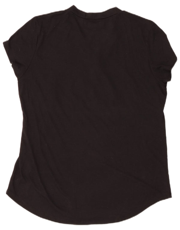 Damska koszulka z grafiką NFL New Orleans Saints Top UK 16, duża, czarna bawełna