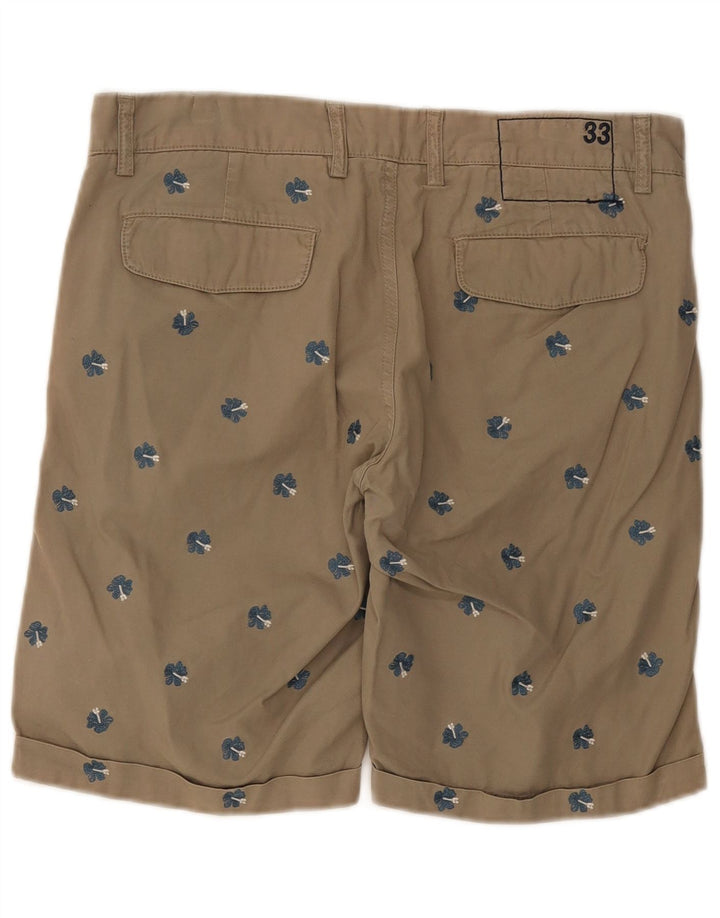 Męskie szorty Chino Sun68 W33 Średni beż w kwiaty, bawełna