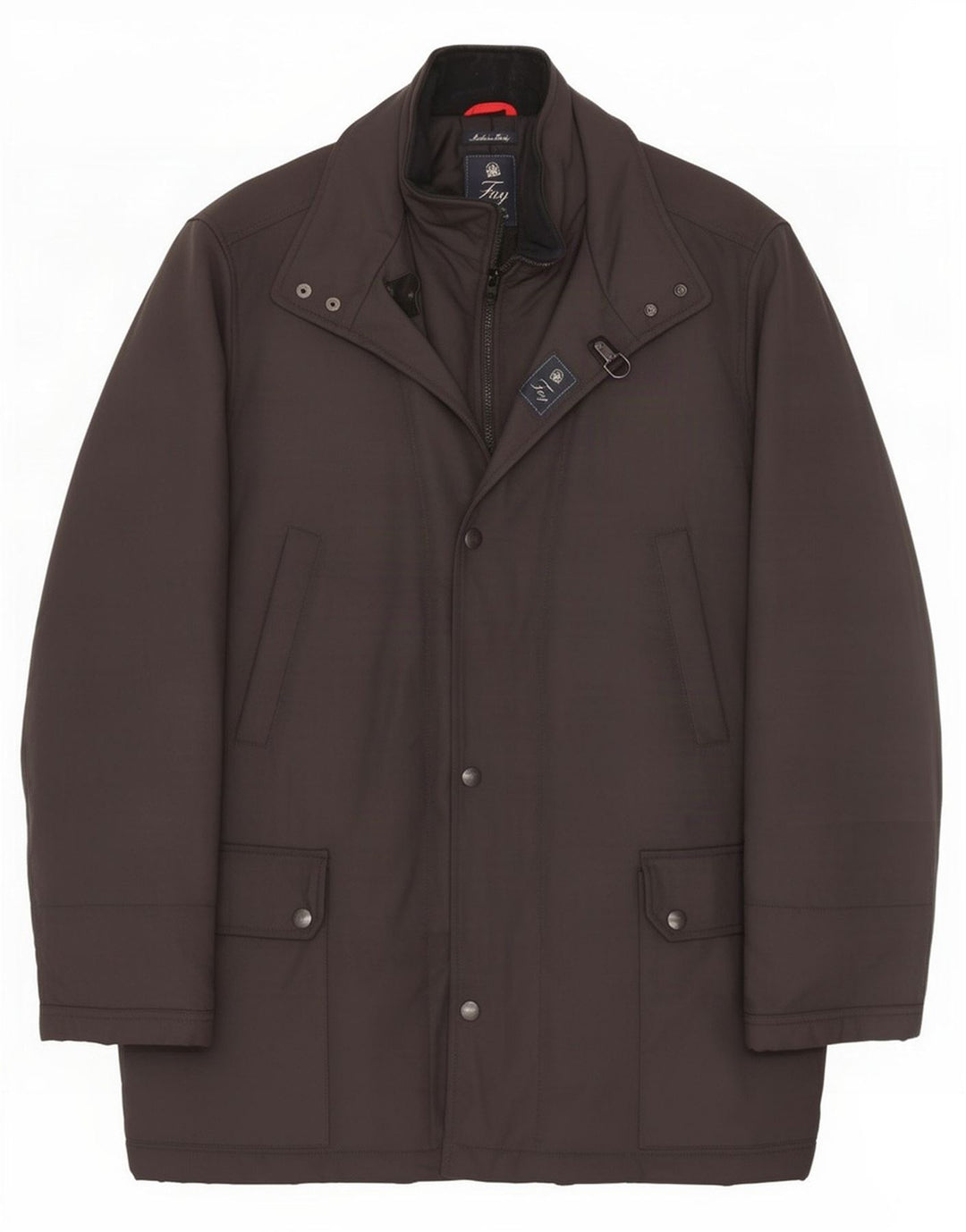 Płaszcz męski Fay UK 46 3XL Czarny poliamid