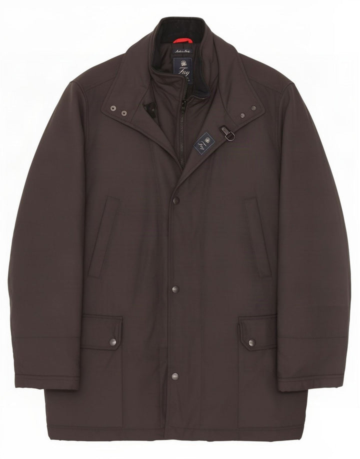 Płaszcz męski Fay UK 46 3XL Czarny poliamid