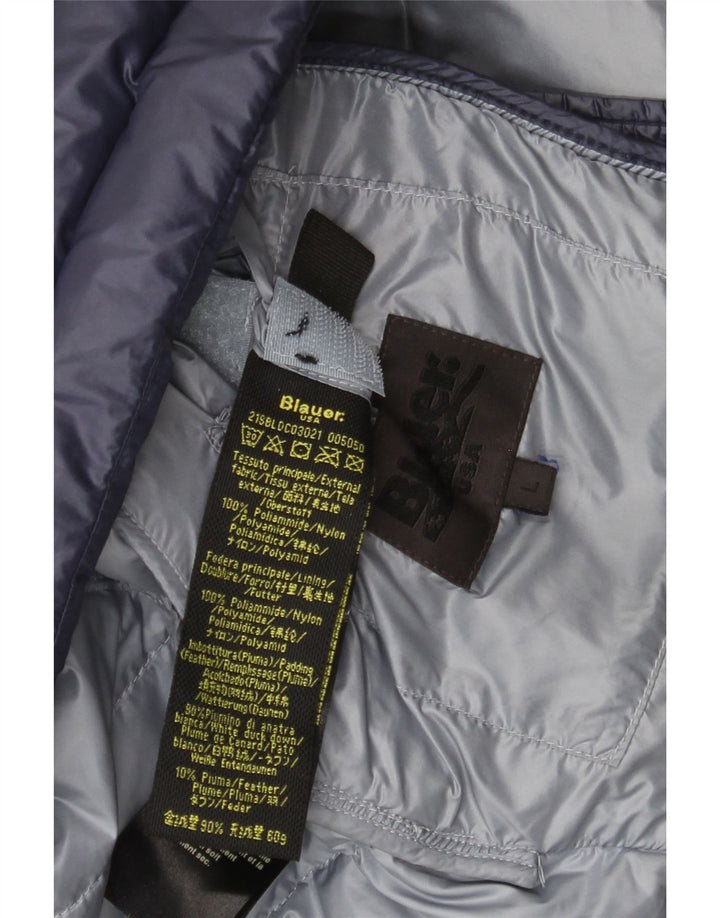 Damska ocieplana kurtka z kapturem Blauer UK 16, duża, granatowa, poliamid