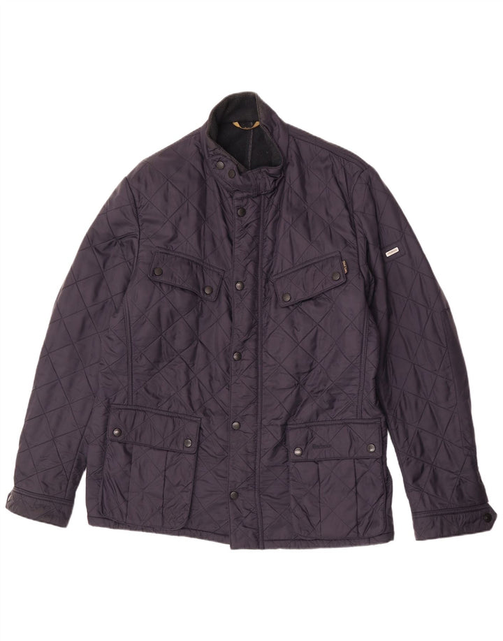 Męska pikowana kurtka Barbour UK 42 XL, granatowa, poliestrowa