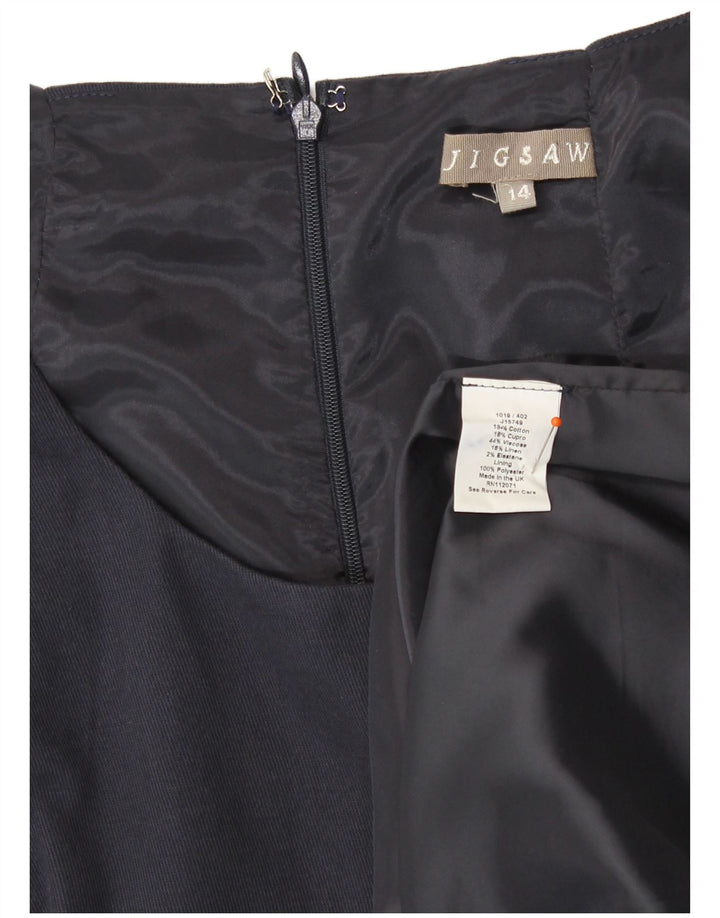 Damska sukienka bez rękawów Jigsaw UK 14, średni granatowy wiskoza