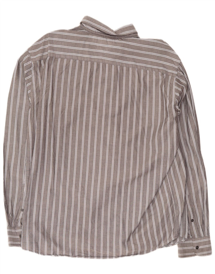 Koszula męska Tommy Hilfiger XL, szara, bawełniana w prążki