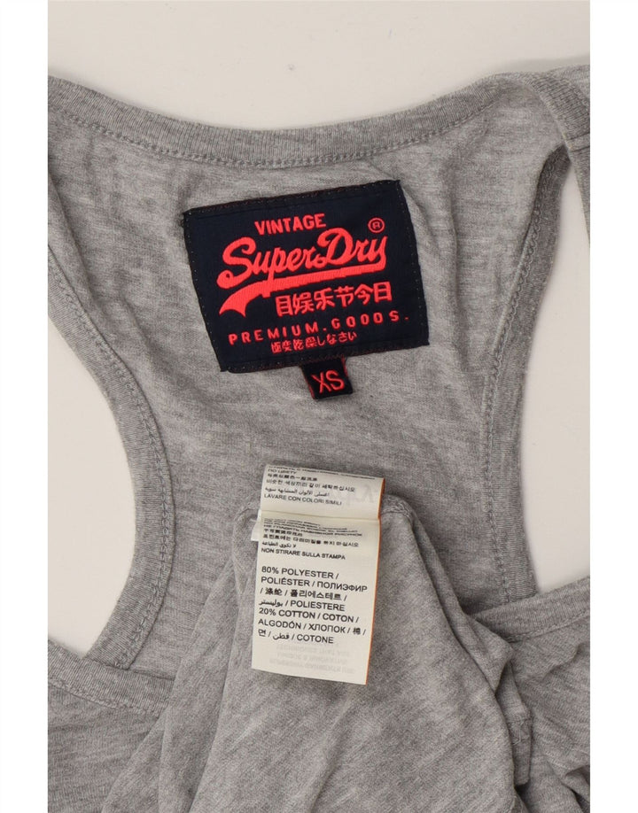 Męski top z kamizelką z grafiką Superdry XS, szary poliester