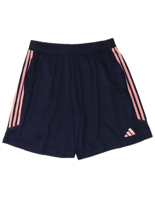 Damskie spodenki sportowe Adidas Aeroready UK 18 XL granatowe, poliestrowe