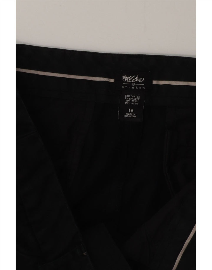 Damskie spodnie typu bootcut MOSSIMO US 16 2XL W38 L32 Czarna bawełna