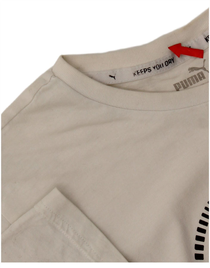 Chłopięcy T-shirt z grafiką Puma, 15-16 lat, biały