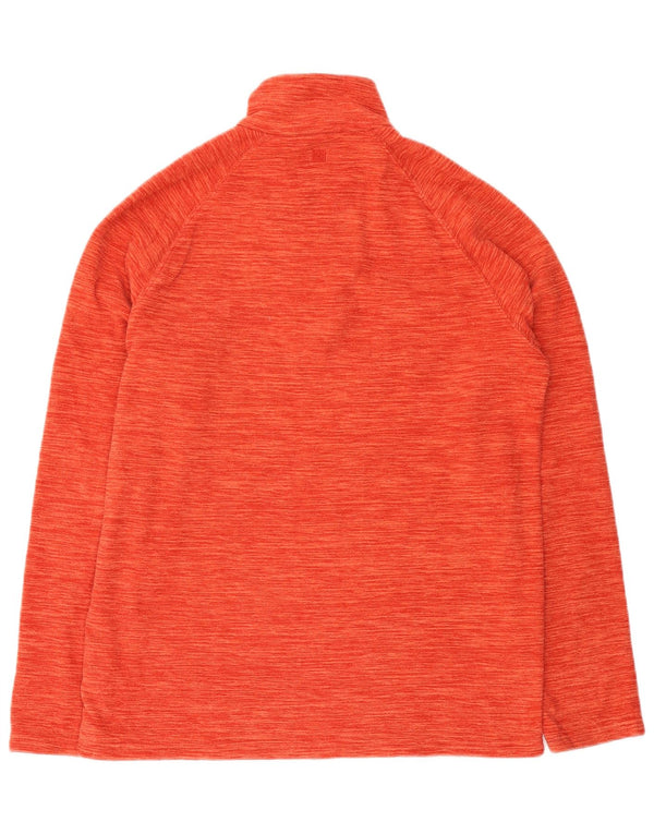 Męski sweter polarowy Mountain Warehouse z zamkiem błyskawicznym, w kolorze średnio-pomarańczowym, z plamkami
