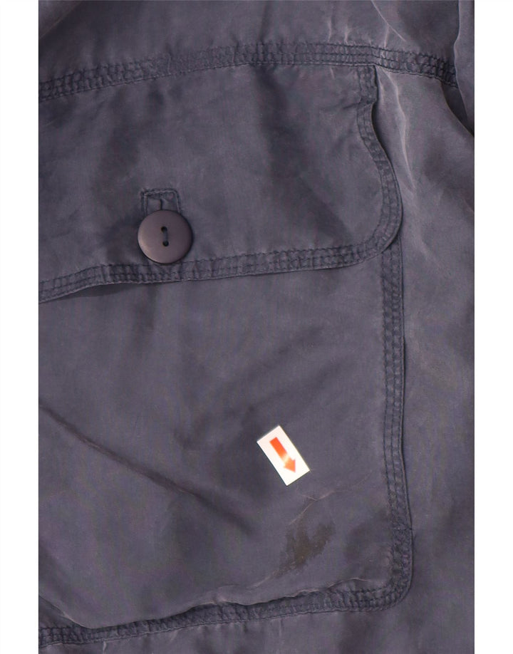 Męska kurtka bomberka VINTAGE IT 48 Średni granatowy jedwab