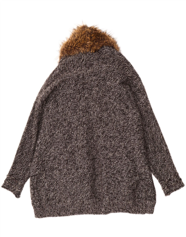 Damski sweter oversize z długim rękawem Guess UK 10, mały, szary, nakrapiany