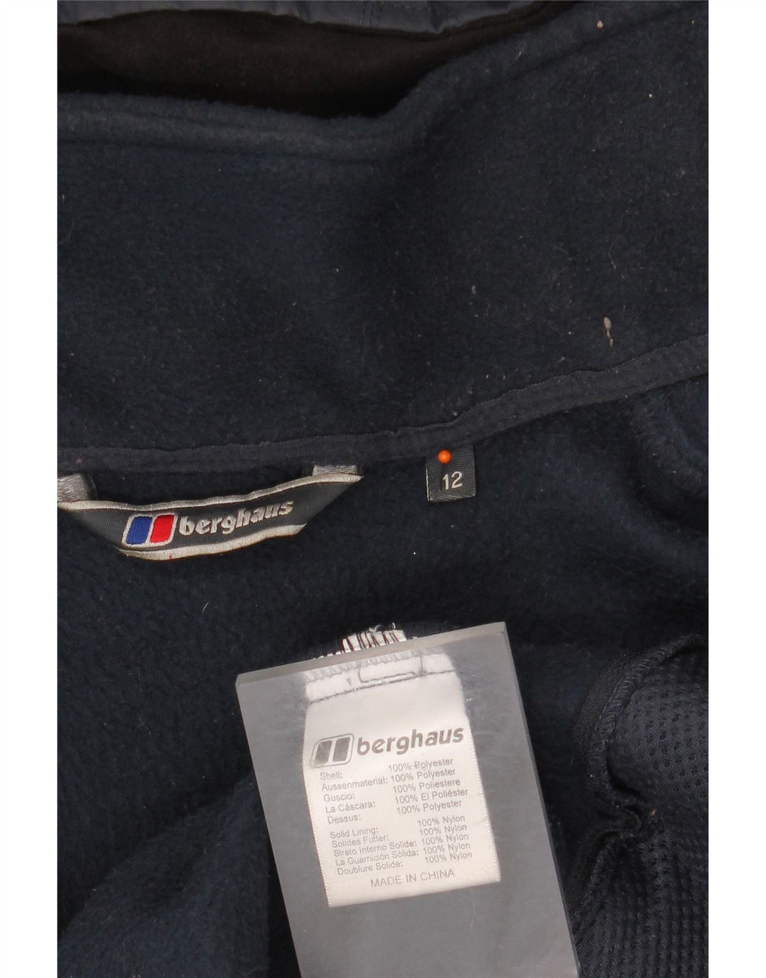 Damska kurtka wiatrówka BERGHAUS oversize z kapturem UK 12, średni granat