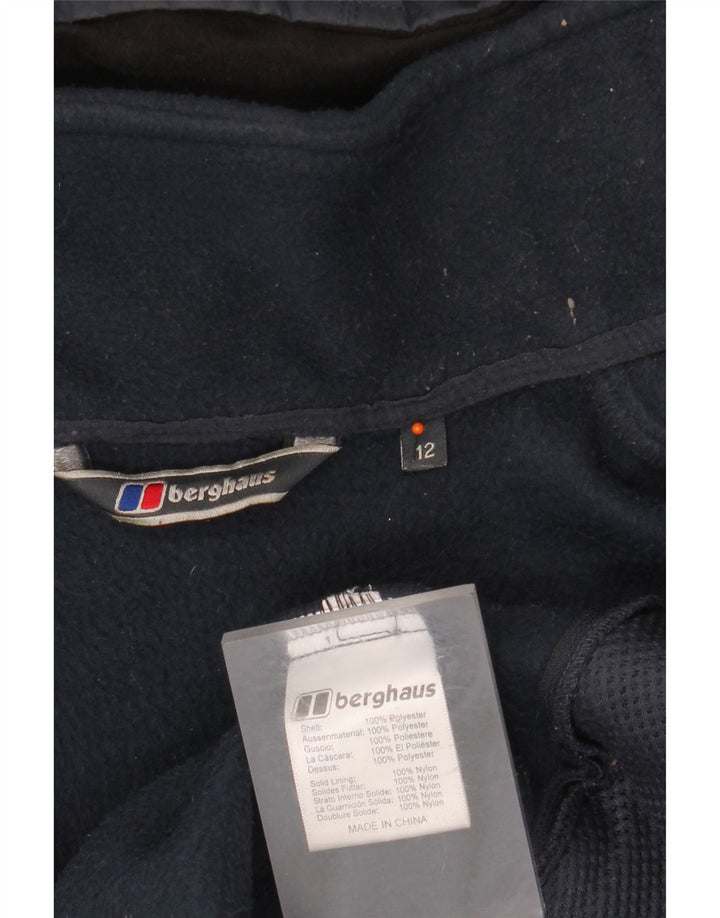 Damska kurtka wiatrówka BERGHAUS oversize z kapturem UK 12, średni granat