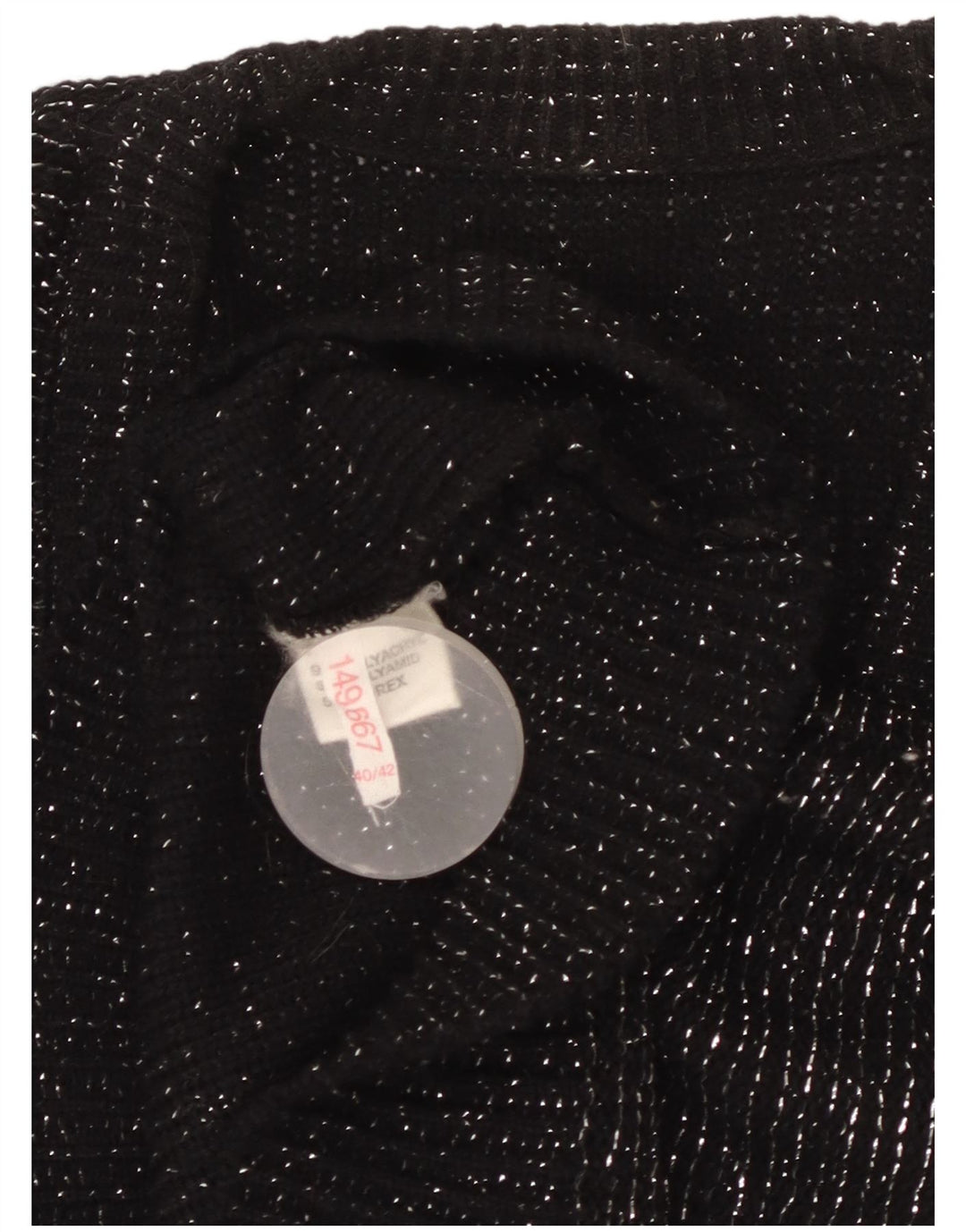 Damski podkoszulek VINTAGE EU 40/42, średni czarny, nakrapiany akryl