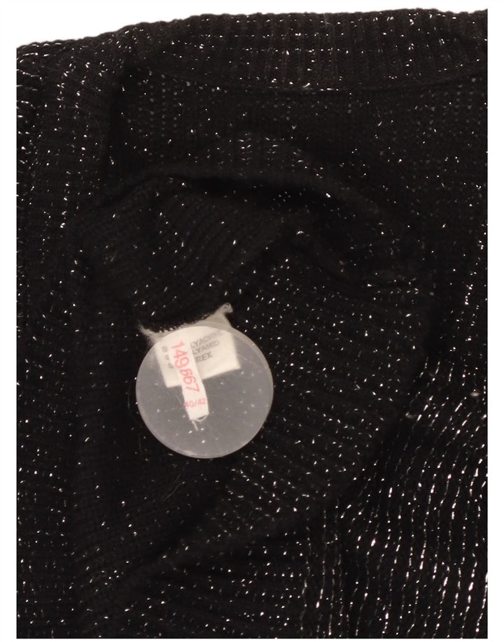 Damski podkoszulek VINTAGE EU 40/42, średni czarny, nakrapiany akryl