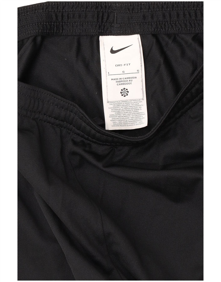 Damskie spodnie dresowe NIKE Dri Fit UK 14, duże, czarne, poliestrowe