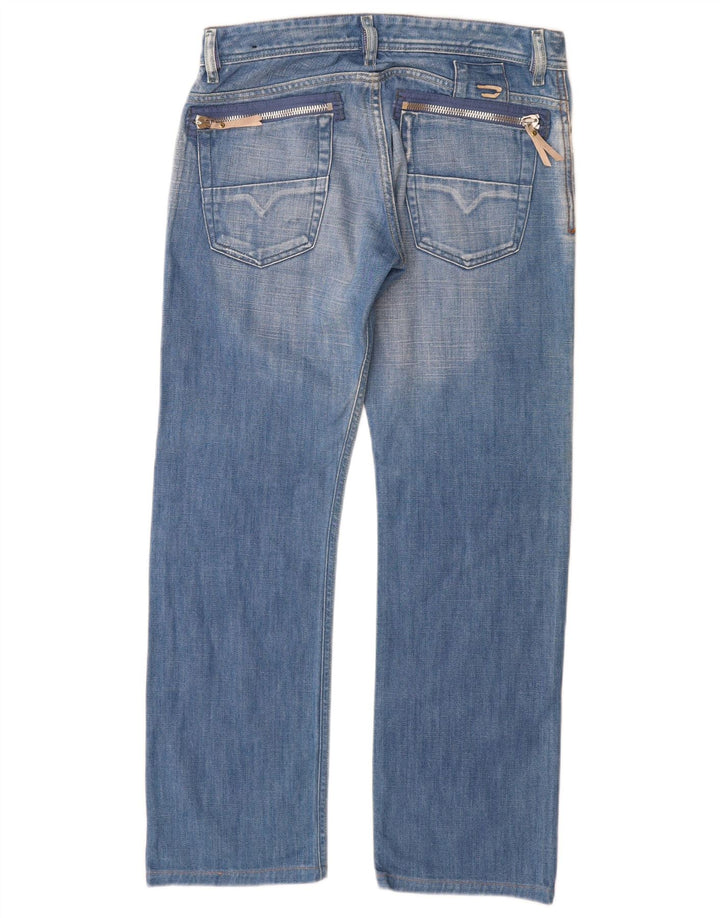 Damskie jeansy Diesel w trudnej sytuacji, proste W30 L29, niebieska bawełna