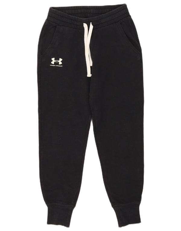 Damskie spodnie dresowe Under Armour Joggers UK 6 XS, czarne, bawełniane