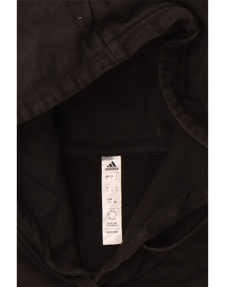 Męski sweter z kapturem i grafiką FC Bayern Monachium ADIDAS, duży, czarny, bawełniany