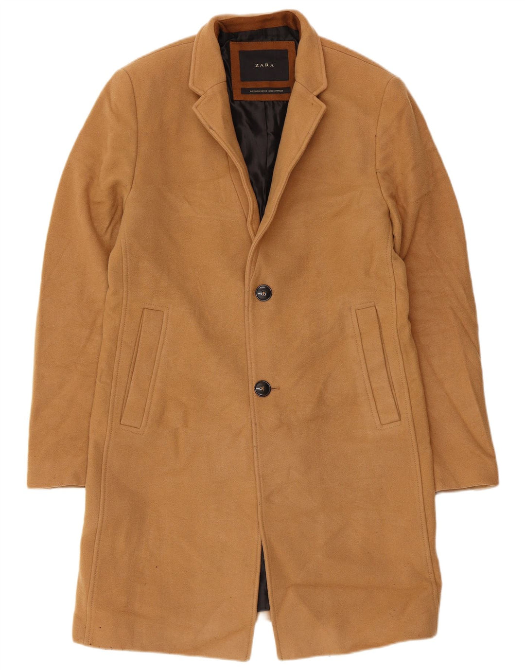 Płaszcz męski Zara UK 38 Średni beż wełniany