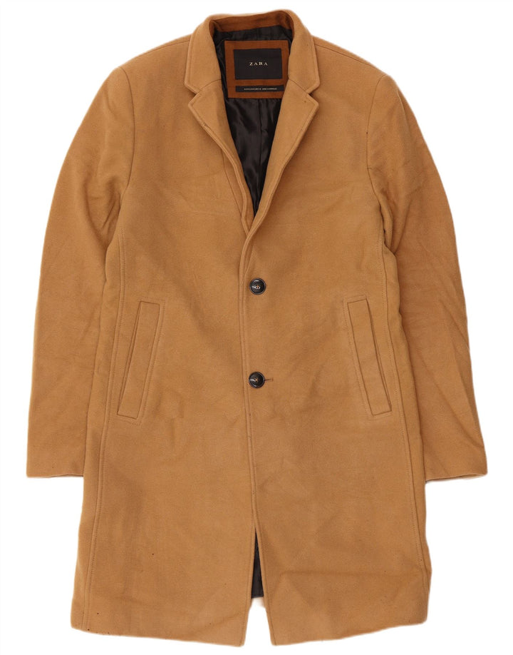 Płaszcz męski Zara UK 38 Średni beż wełniany