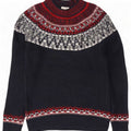Męski sweter z golfem Gap, mały, granatowy, bawełniany Fair Isle