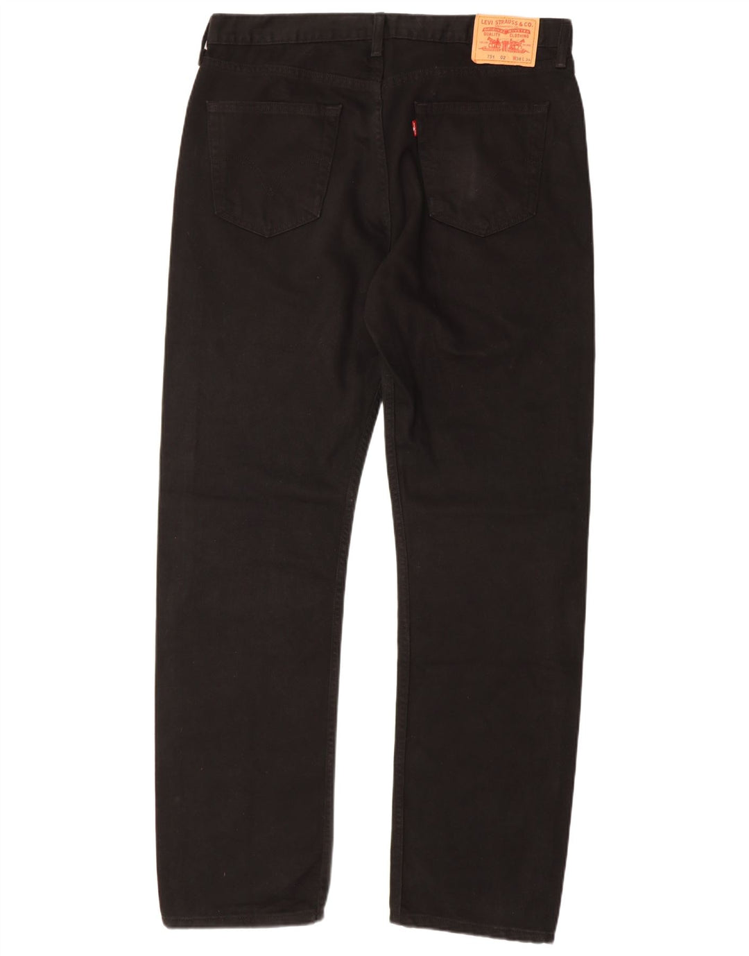 Męskie dżinsy Levi's 751 Straight W38 L34 Czarna bawełna
