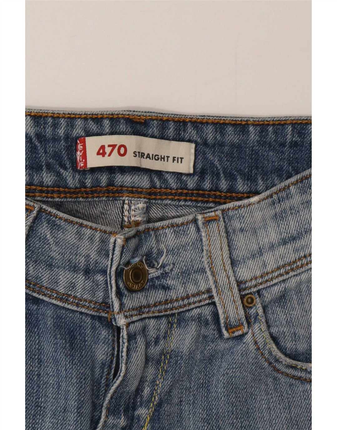Damskie jeansy Levi's 470 Straight W28 L26 Niebieskie