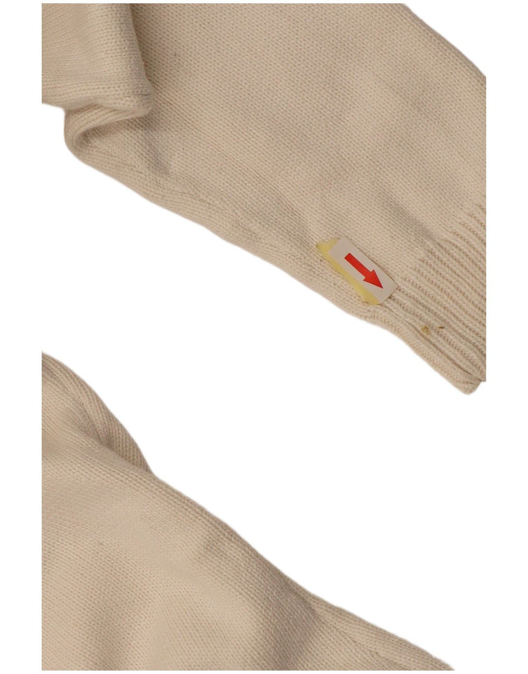 Damski sweter zapinany na guziki Ralph Lauren UK 14 Średniej białej bawełny